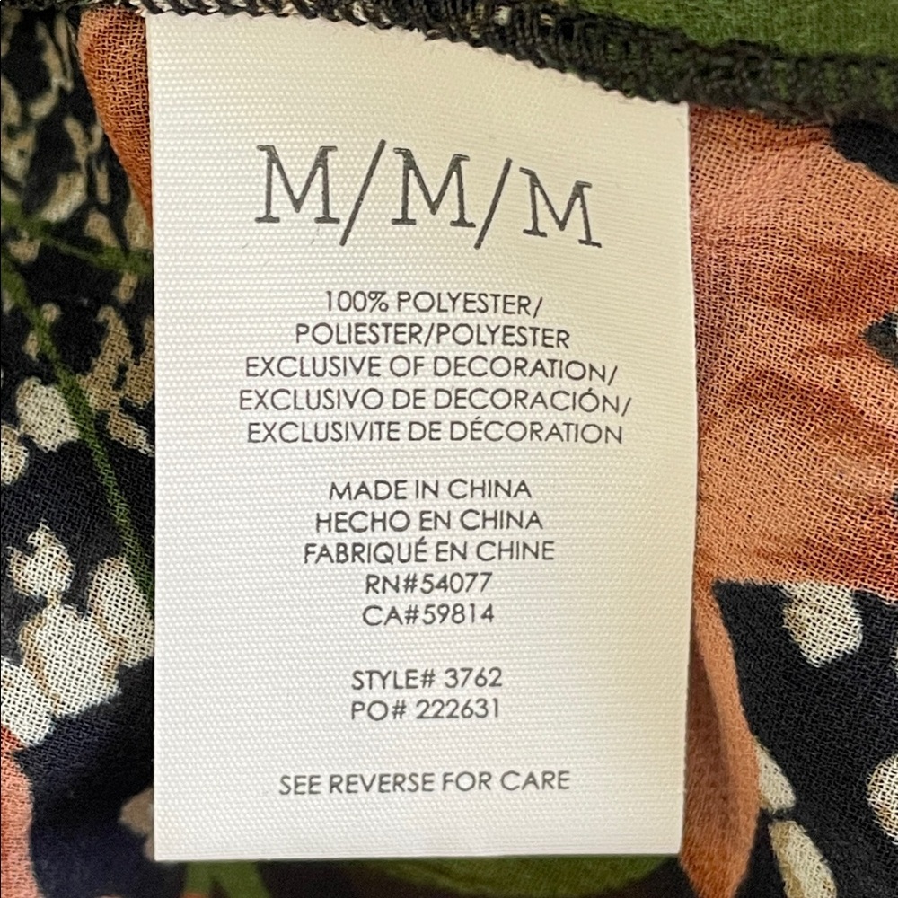 CAbi Snake Charmer Floral Semi Sheer Top - Picture 10 of 11